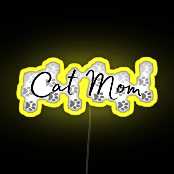 Cat Mom RGB Neon Sign