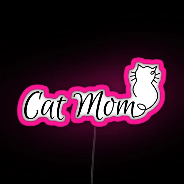 Cat Mom RGB Neon Sign