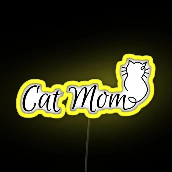 Cat Mom RGB Neon Sign