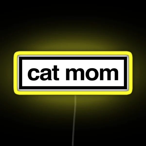 Cat Mom RGB Neon Sign