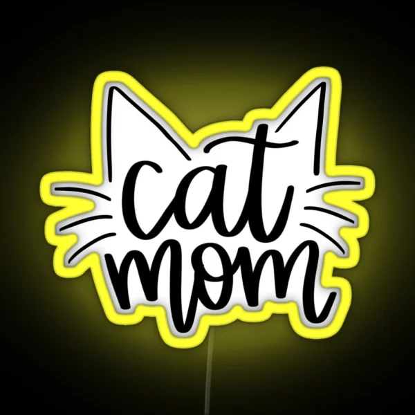 Cat Mom RGB Neon Sign