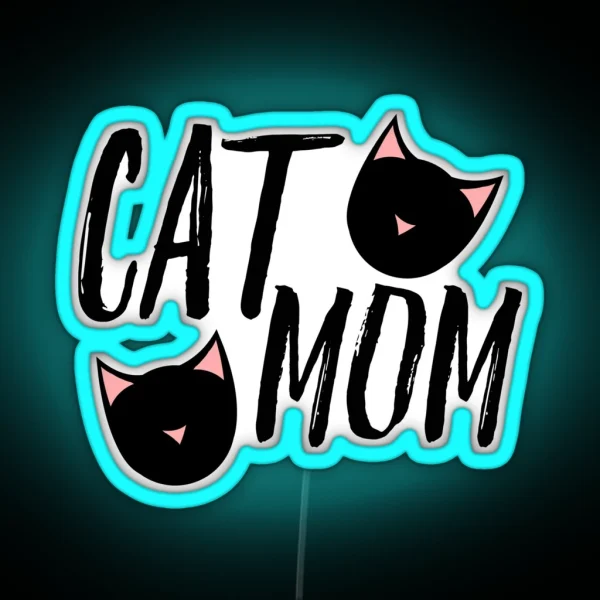 Cat Mom RGB Neon Sign