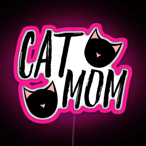 Cat Mom RGB Neon Sign