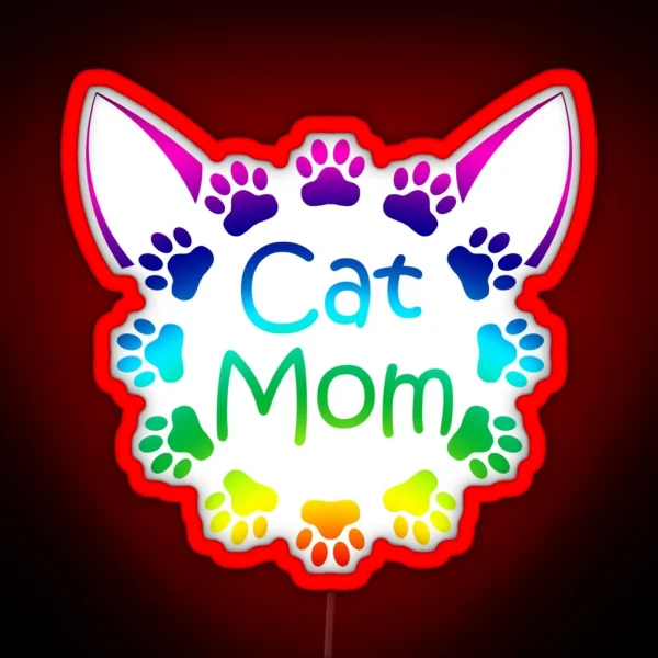 Cat Mom RGB Neon Sign
