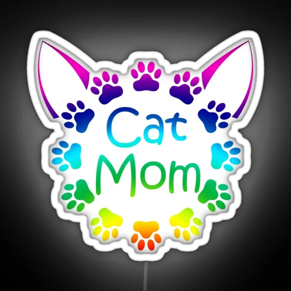 Cat Mom RGB Neon Sign