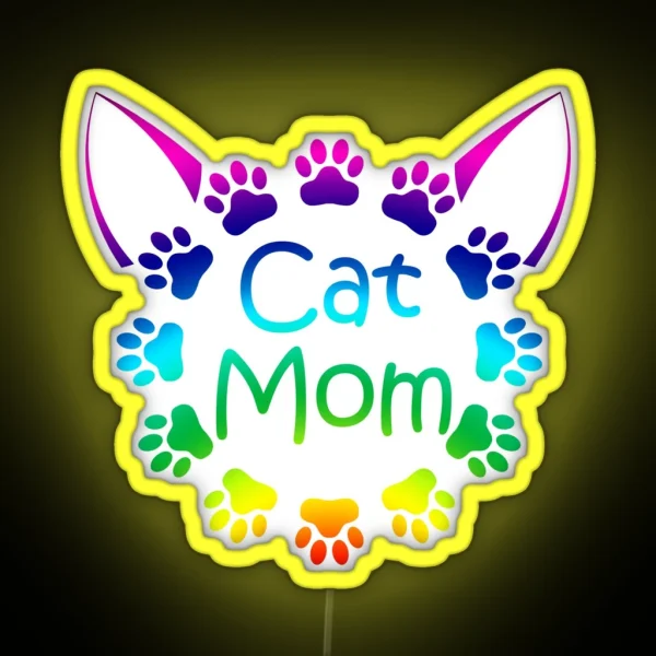 Cat Mom RGB Neon Sign