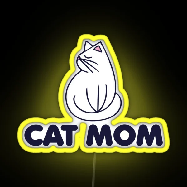 Cat Mom RGB Neon Sign