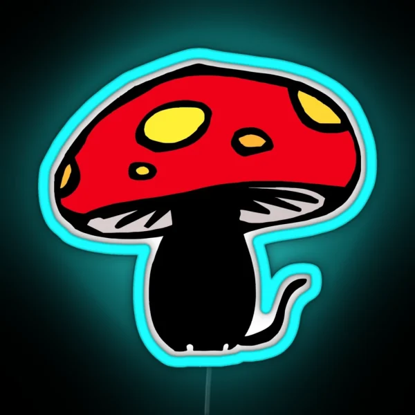 Cat Mushroom Essential Led RGB Neon Sign
