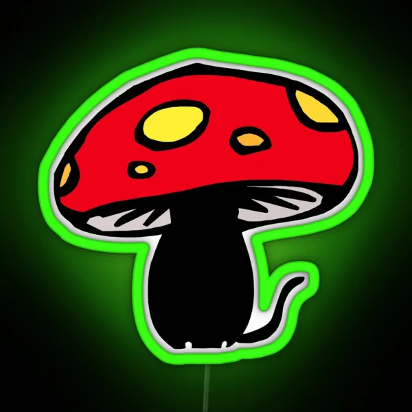 Cat Mushroom Essential Led RGB Neon Sign