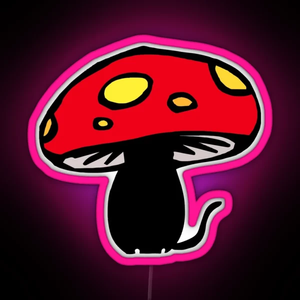 Cat Mushroom Essential Led RGB Neon Sign