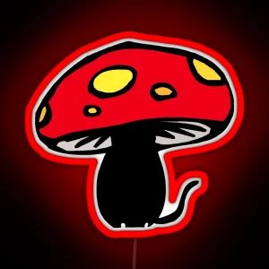 Cat Mushroom Essential Led RGB Neon Sign
