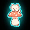Cat On Mushroom Cute RGB Neon Sign - Image 3