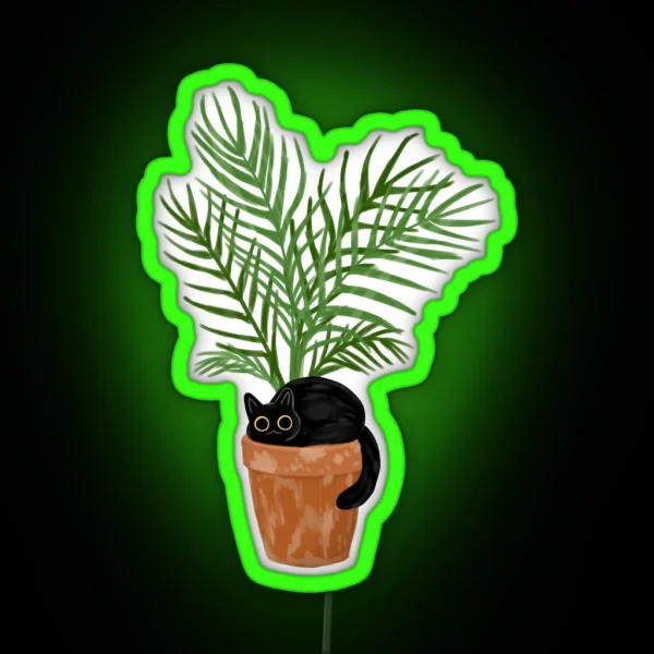 Cat Palm RGB Neon Sign