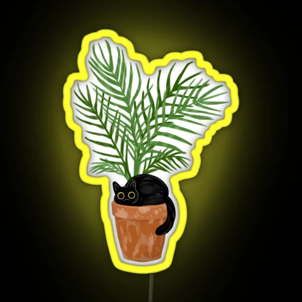 Cat Palm RGB Neon Sign
