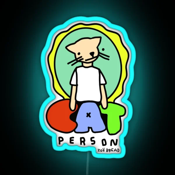 Cat Person RGB Neon Sign