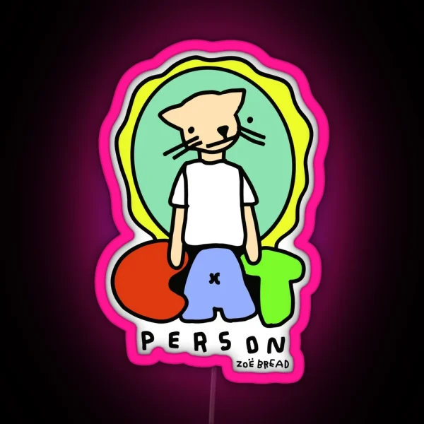Cat Person RGB Neon Sign