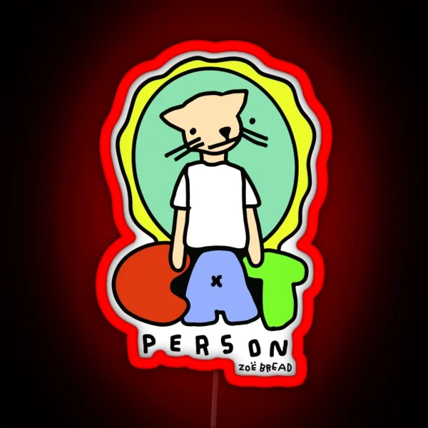 Cat Person RGB Neon Sign