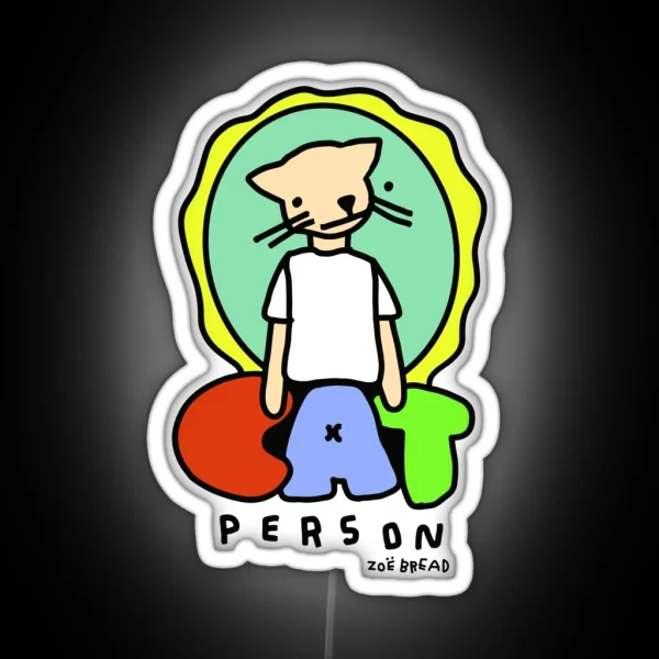 Cat Person RGB Neon Sign
