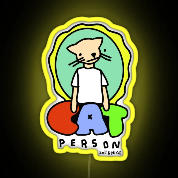 Cat Person RGB Neon Sign