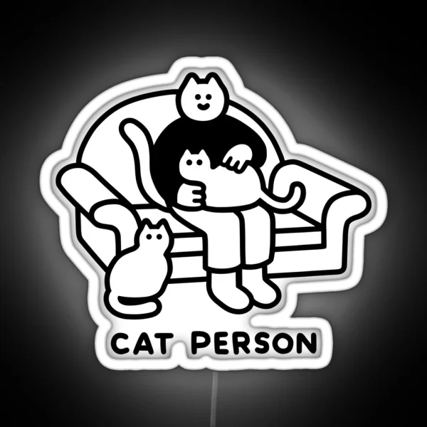 Cat Person RGB Neon Sign