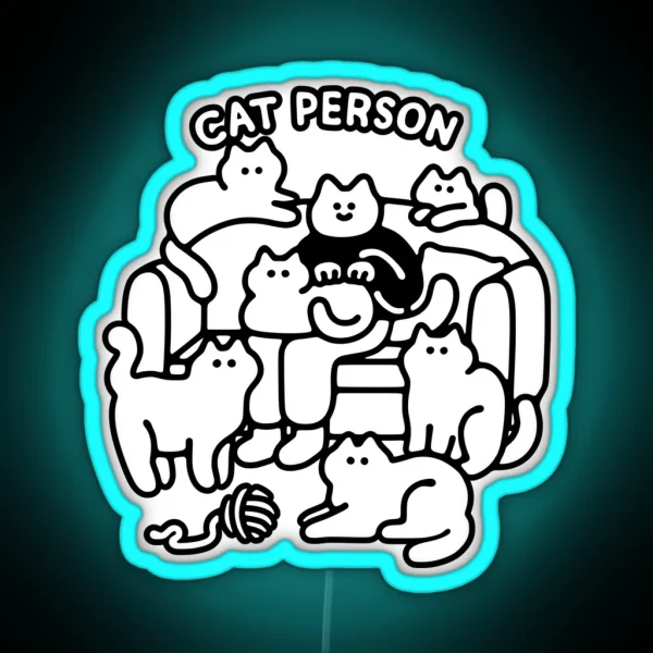 CAT PERSON RGB Neon Sign