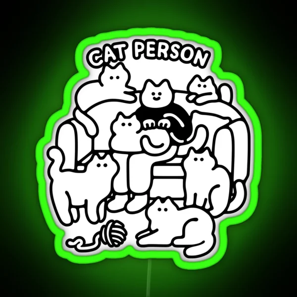 CAT PERSON RGB Neon Sign