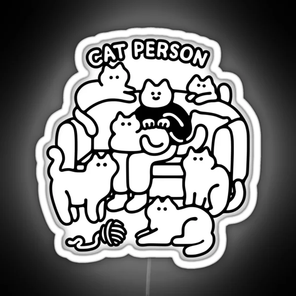 CAT PERSON RGB Neon Sign