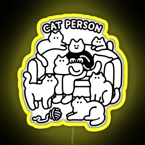 CAT PERSON RGB Neon Sign