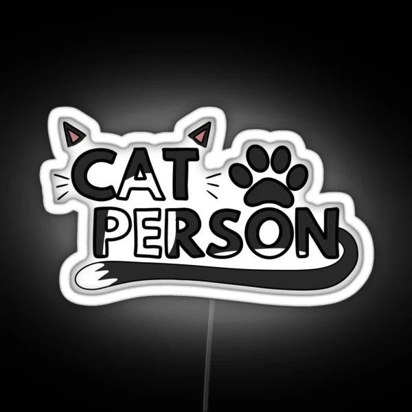 Cat Person Tuxedo RGB Neon Sign