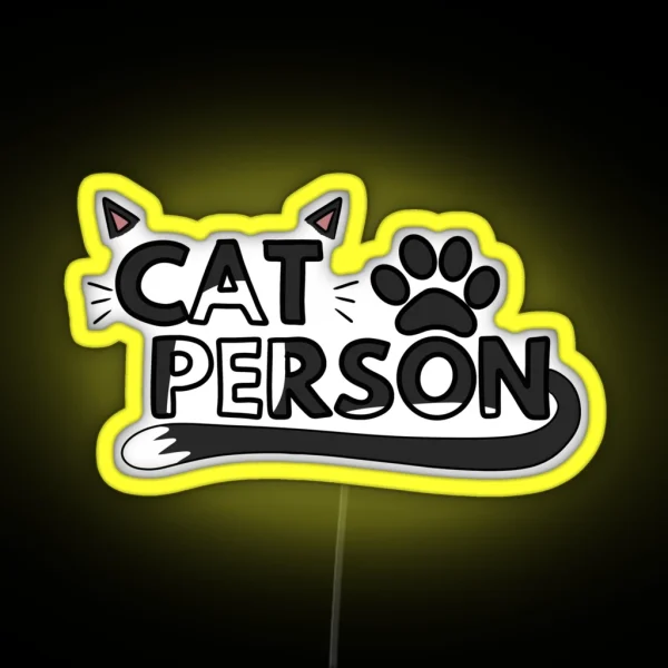 Cat Person Tuxedo RGB Neon Sign