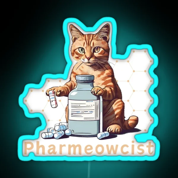 Cat Pharmacist RGB Neon Sign