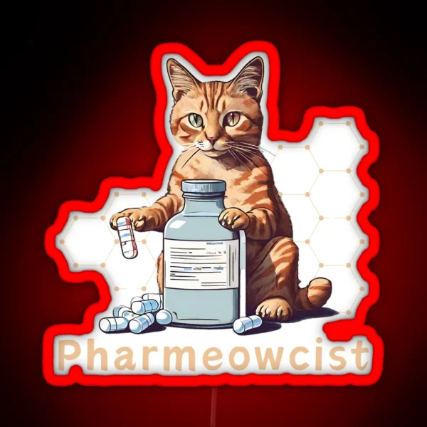 Cat Pharmacist RGB Neon Sign
