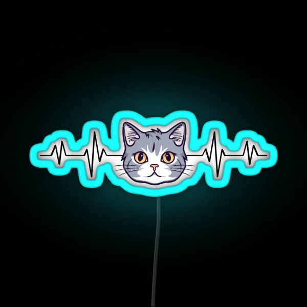 Cat Pulse RGB Neon Sign