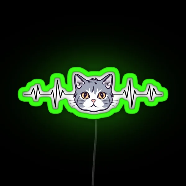 Cat Pulse RGB Neon Sign