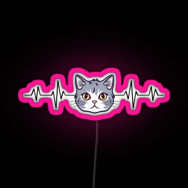 Cat Pulse RGB Neon Sign