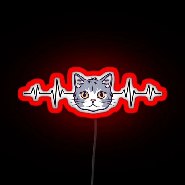 Cat Pulse RGB Neon Sign