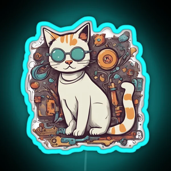 Cat RGB Neon Sign