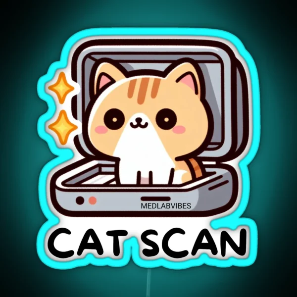 Cat Scan Humor X Ray RGB Neon Sign