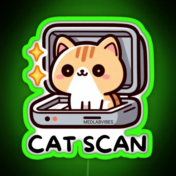 Cat Scan Humor X Ray RGB Neon Sign