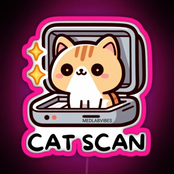 Cat Scan Humor X Ray RGB Neon Sign