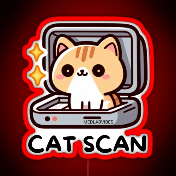 Cat Scan Humor X Ray RGB Neon Sign