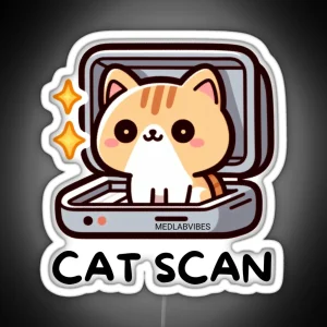 Cat Scan Humor X Ray RGB Neon Sign