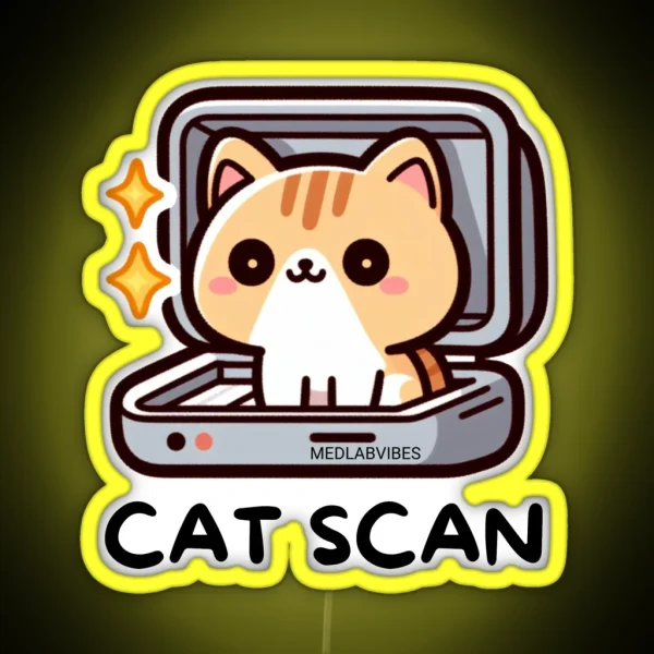 Cat Scan Humor X Ray RGB Neon Sign