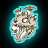 Cat Skull With Mushrooms Color RGB Neon Sign - Image 3
