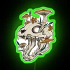 Cat Skull With Mushrooms Color RGB Neon Sign - Image 4