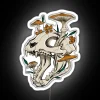 Cat Skull With Mushrooms Color RGB Neon Sign