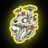 Cat Skull With Mushrooms Color RGB Neon Sign - Image 5