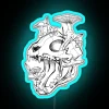 Cat Skull With Mushrooms RGB Neon Sign - Image 3