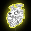 Cat Skull With Mushrooms RGB Neon Sign - Image 5