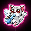 Cat Smoking A Bong RGB Neon Sign - Image 6